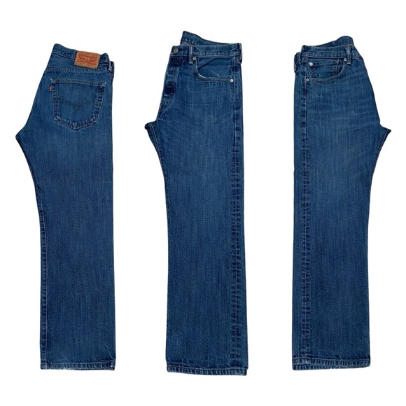 2012 Levi’s 501 Button Fly Jeans Blue - Picture 13 of 16